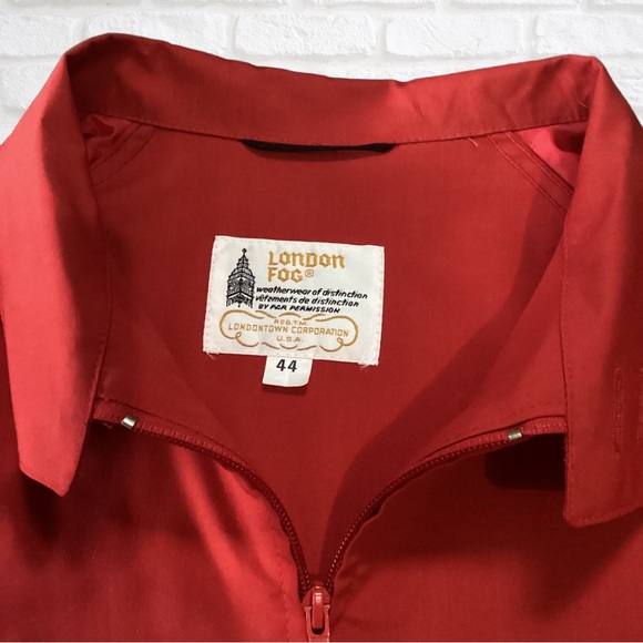 London Fog Golf Jacket size 44 - Red - Picture 1 of 5